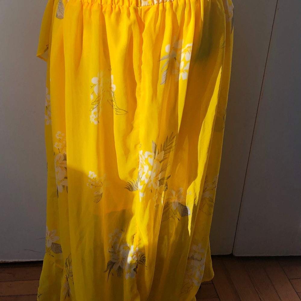 Andeawy High Low Yellow Skirt Sz L - Picture 10 of 11